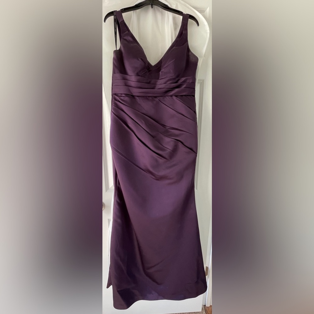 Bill Levkoff Plum Bridesmaid Dress